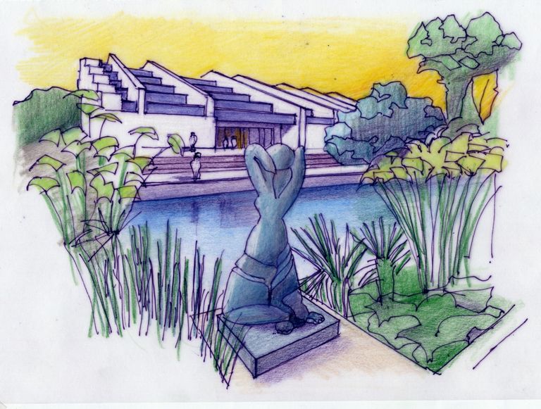Beeld en centrum voor moderne kunst